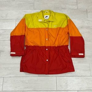 Vintage Nike Houston Astros Long Rain Coat Windbreaker Jacket Women’s Size L